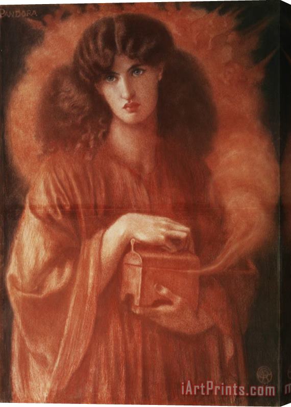 Dante Charles Gabriel Rossetti Pandora Stretched Canvas Print / Canvas Art