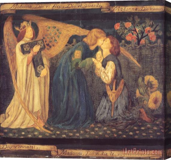 Dante Gabriel Rossetti Love's Greeting Stretched Canvas Print / Canvas Art