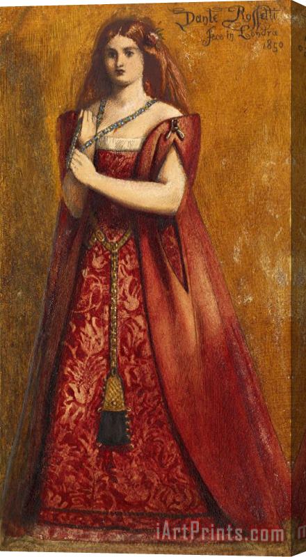 Dante Gabriel Rossetti Rosso Vestita (dressed in Red) Stretched Canvas Print / Canvas Art