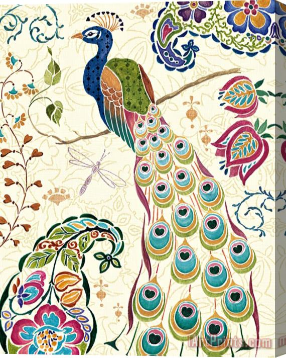 Daphne Brissonnet Peacock Fantasy III Stretched Canvas Print / Canvas Art