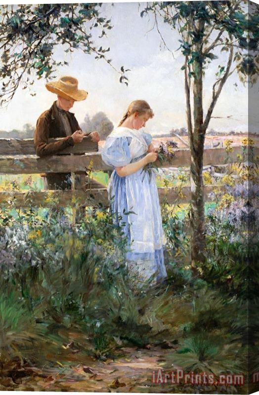 David B Walkley A Country Romance Stretched Canvas Painting / Canvas Art