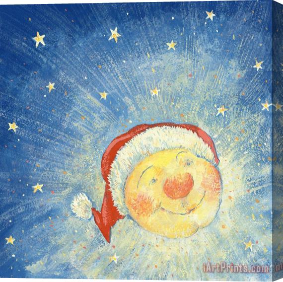 David Cooke Christmas Moon Stretched Canvas Print / Canvas Art
