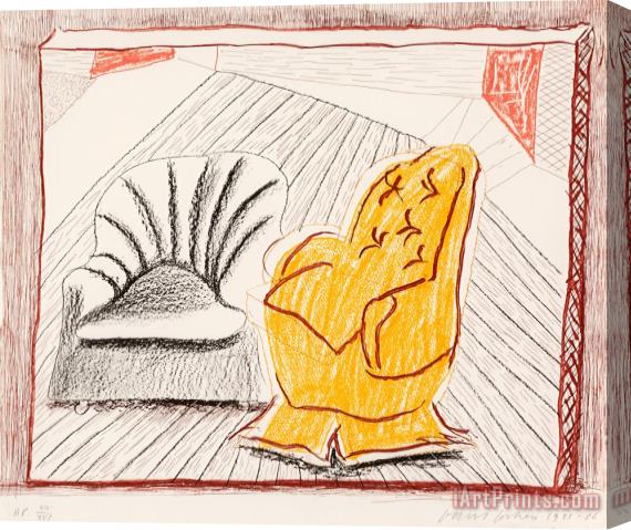 David Hockney A Picture of Two Chairs, From Moving Focus Stretched Canvas Painting / Canvas Art