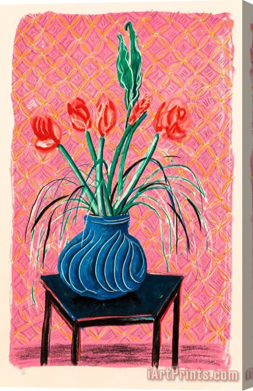 David Hockney Amaryllis in Vase, From Moving Focus, 1984 Stretched Canvas Painting / Canvas Art