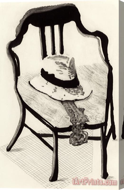 David Hockney Hat on a Chair (from The Geldzahler Portfolio) Stretched Canvas Print / Canvas Art