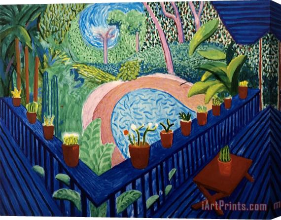 David Hockney Red Pots in The Garden, 2000 Stretched Canvas Print / Canvas Art
