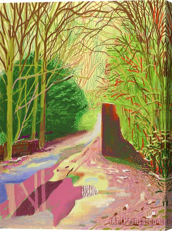 David Hockney The Arrival of Spring in Woldgate, East Yorkshire in 2011, 2011 Stretched Canvas Print / Canvas Art