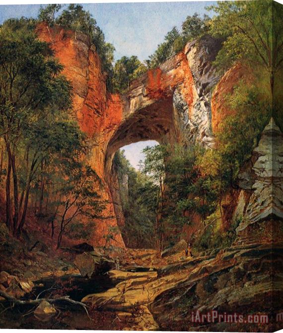 David Johnson A Natural Bridge in Virginia Stretched Canvas Painting / Canvas Art