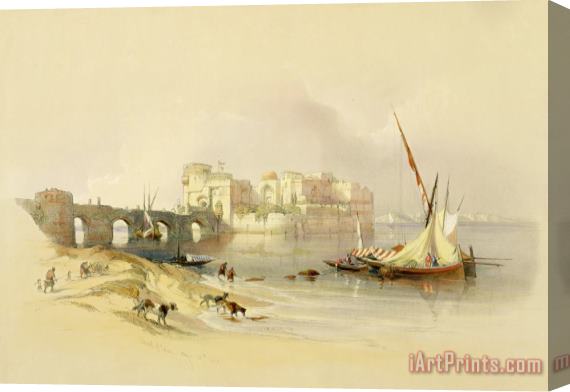 David Roberts Citadel Of Sidon Stretched Canvas Painting / Canvas Art
