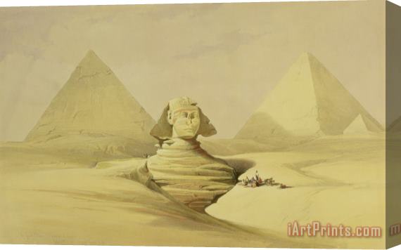 David Roberts The Great Sphinx And The Pyramids Of Giza Stretched Canvas Print / Canvas Art