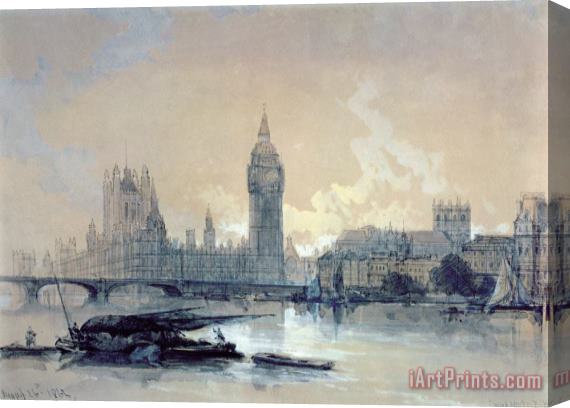 David Roberts The Houses of Parliament Stretched Canvas Painting / Canvas Art