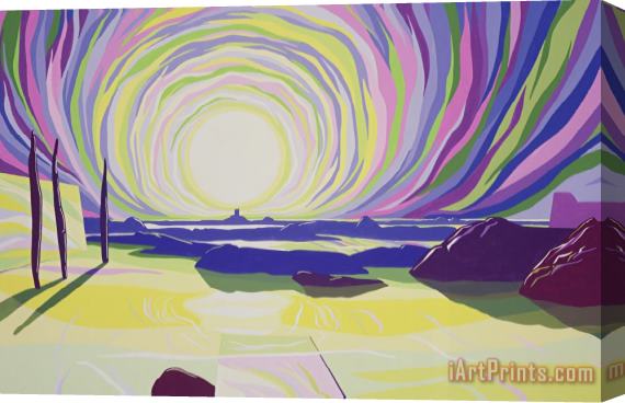 Derek Crow Whirling Sunrise - La Rocque Stretched Canvas Print / Canvas Art
