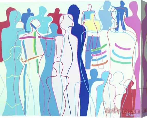 Diana Ong Crowd Vii Stretched Canvas Print / Canvas Art