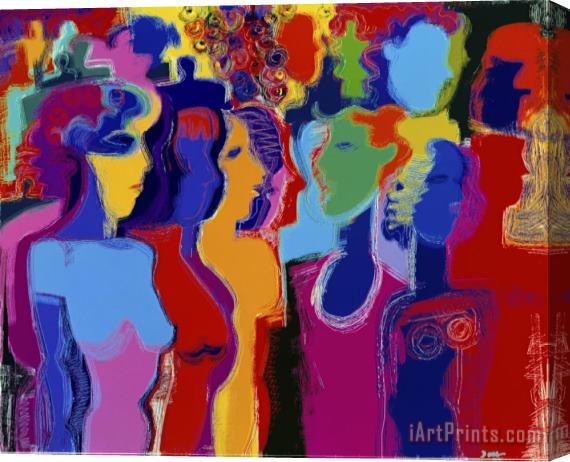 Diana Ong Party People Stretched Canvas Print / Canvas Art