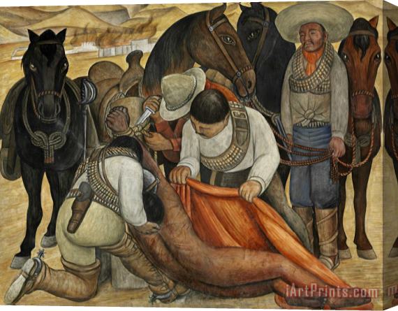 Diego Rivera Liberation of The Peon, 1931 Stretched Canvas Print / Canvas Art
