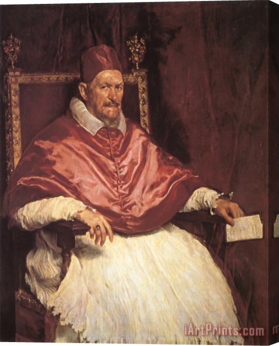Diego Velazquez Portrait of Pope Innocent X 1650 Stretched Canvas Painting / Canvas Art