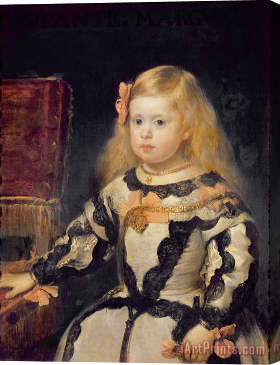Diego Velazquez Portrait of The Infanta Maria Marguerita (1651 73) Stretched Canvas Painting / Canvas Art