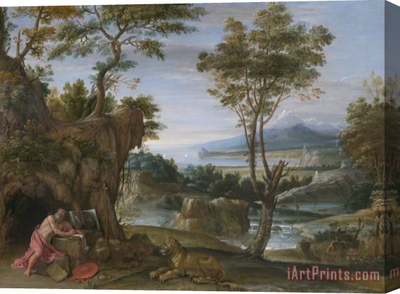 Domenichino Landscape with St Jerome Stretched Canvas Painting / Canvas Art