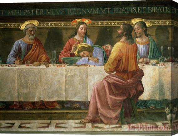 Domenico Ghirlandaio Detail from the Last Supper Stretched Canvas Painting / Canvas Art