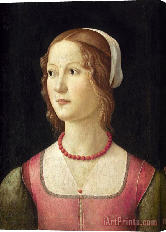 Domenico Ghirlandaio Portrait of a Young Woman Stretched Canvas Print / Canvas Art