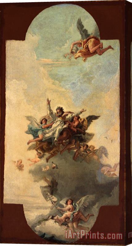 Domenico Tiepolo The Apotheosis of a Pope And Martyr Stretched Canvas Painting / Canvas Art