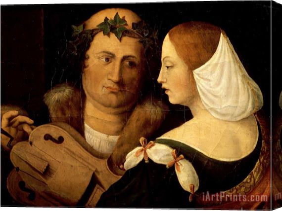 Dosso Dossi Court Poet And Young Woman Early 16th Century Stretched Canvas Painting / Canvas Art