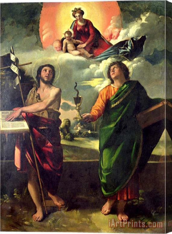 Dosso Dossi The Apparition of The Virgin to The Saints John The Baptist And St John The Evangelist Stretched Canvas Print / Canvas Art
