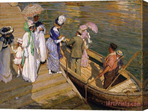 E Phillips Fox The Ferry Stretched Canvas Print / Canvas Art