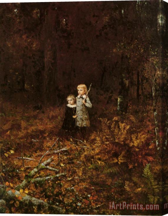 Eastman Johnson Babies in The Woods Stretched Canvas Painting / Canvas Art