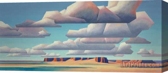 Ed Mell Mesas, 1980 Stretched Canvas Print / Canvas Art