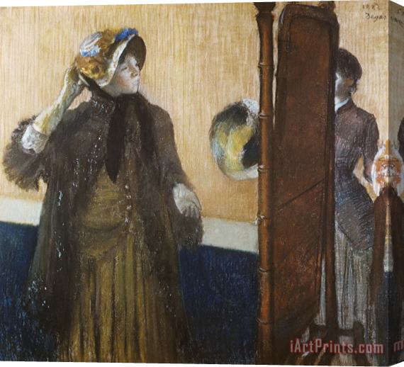 Edgar Degas At The Milliner's Stretched Canvas Print / Canvas Art