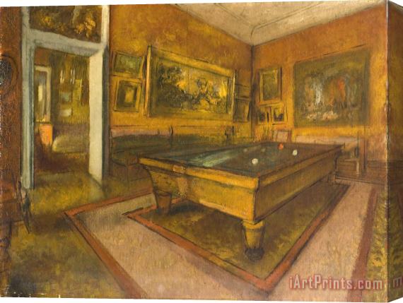 Edgar Degas Billiard Room at Menil Hubert Stretched Canvas Print / Canvas Art