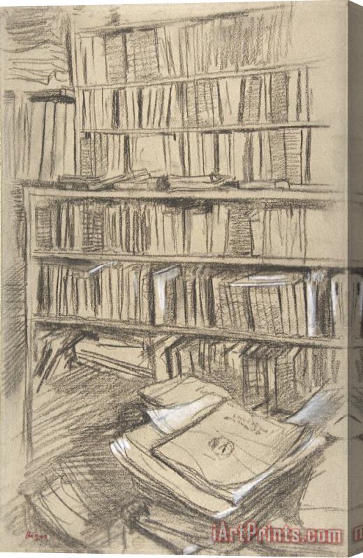 Edgar Degas Bookshelves Stretched Canvas Print / Canvas Art