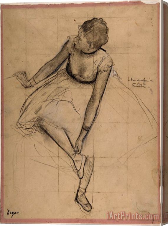Edgar Degas Dancer Adjusting Her Slipper Stretched Canvas Print / Canvas Art