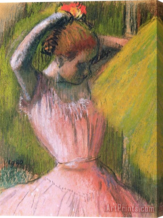 Edgar Degas Dancer arranging her hair Stretched Canvas Painting / Canvas Art