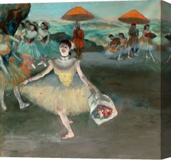 Bouquet De Fleurs Et L'esquisse D'une Statue, 1949 Canvas Prints - Dancer with Bouquet by Edgar Degas