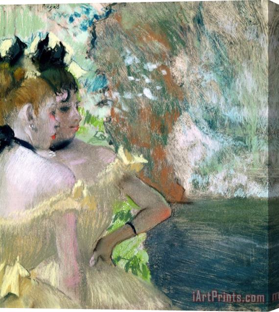 Edgar Degas Dancers in The Wings (pastel on Paper) Stretched Canvas Print / Canvas Art
