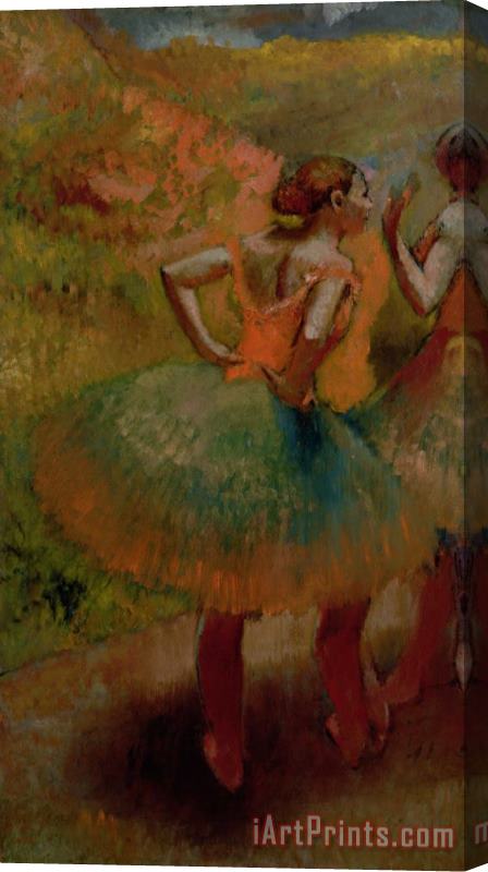 Edgar Degas Dancers Wearing Green Skirts Stretched Canvas Painting / Canvas Art