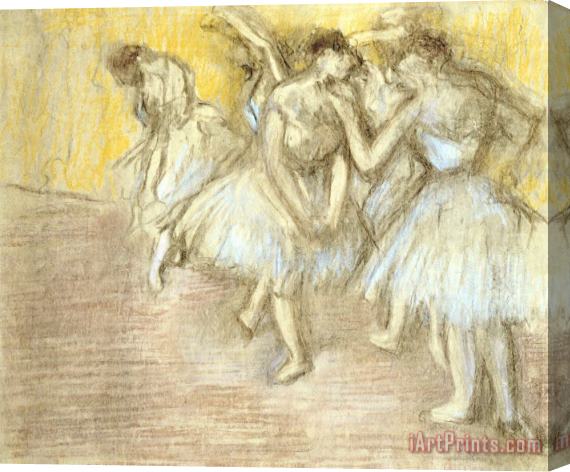 Edgar Degas Five Dancers on Stage Stretched Canvas Print / Canvas Art
