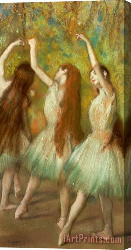 Edgar Degas Green Dancers Stretched Canvas Painting / Canvas Art