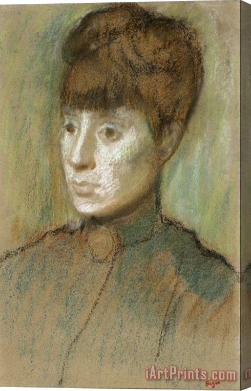 Edgar Degas Head of a Woman Stretched Canvas Print / Canvas Art