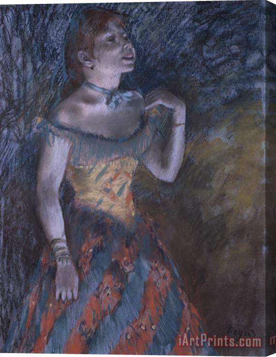 Edgar Degas La Chanteuse Verte (the Singer in Green) Stretched Canvas Print / Canvas Art