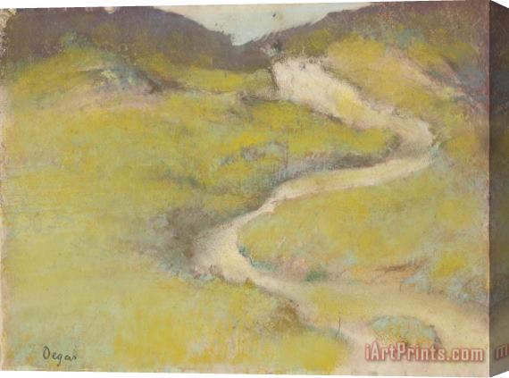 Edgar Degas Pathway in a Field Stretched Canvas Painting / Canvas Art