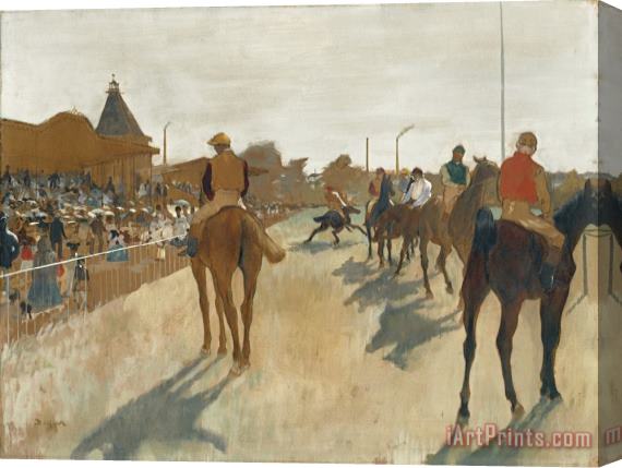 Edgar Degas Race Horses Before The Stands, Ca. 1866 68 Stretched Canvas Painting / Canvas Art
