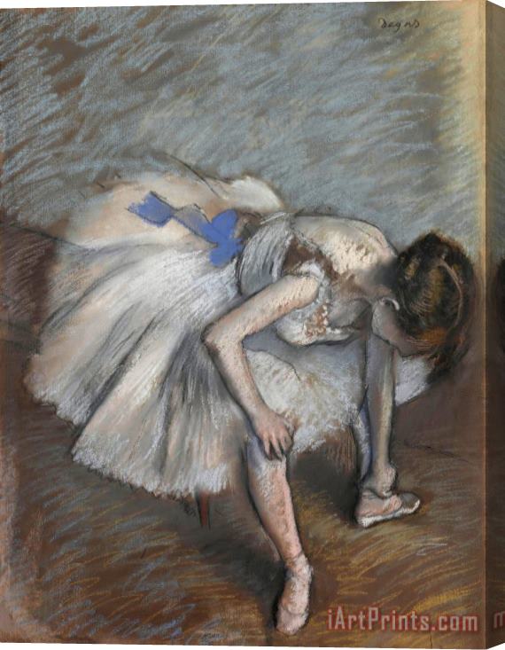 Edgar Degas Seated Dancer Leaning Forward, Massaging Her Left Foot Stretched Canvas Print / Canvas Art