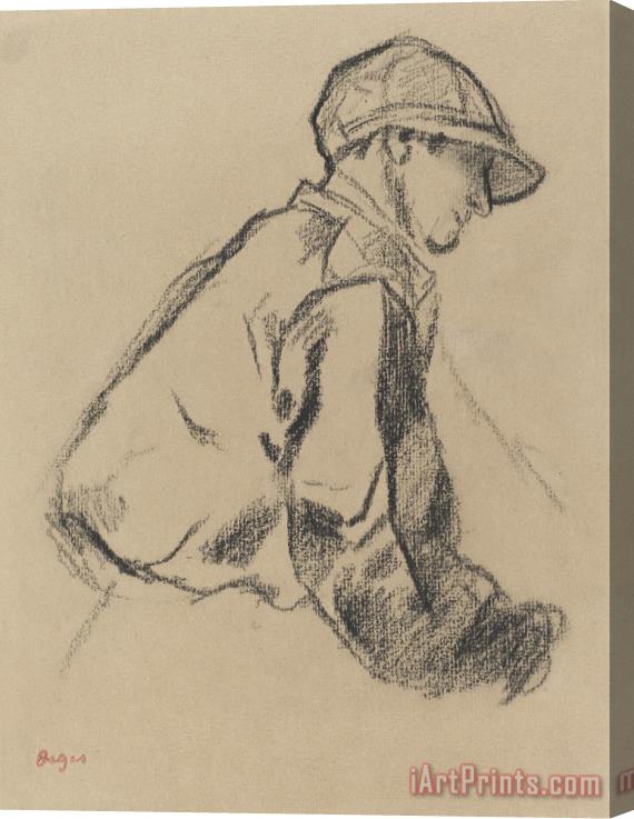 Edgar Degas Study of a Jockey Stretched Canvas Print / Canvas Art