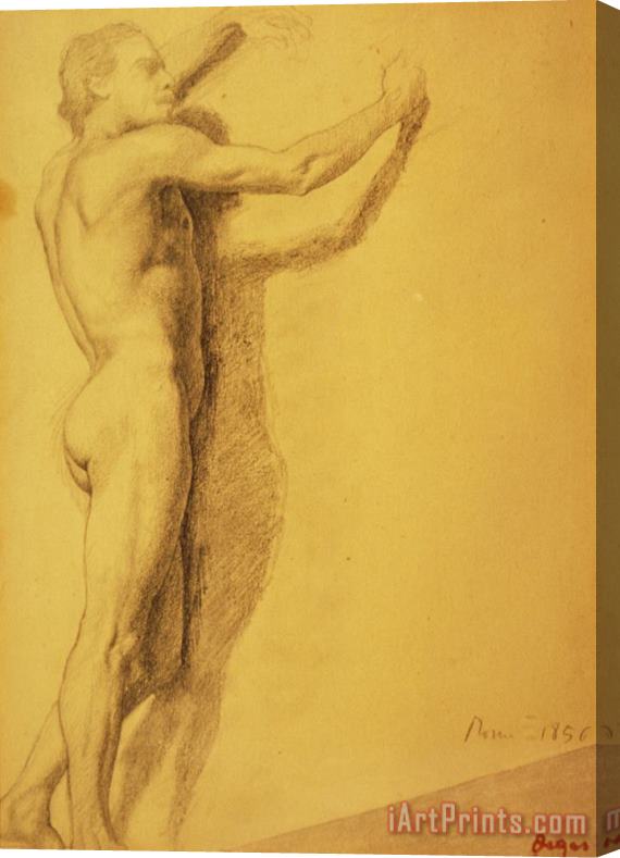 Edgar Degas Study of a Male Nude Stretched Canvas Print / Canvas Art