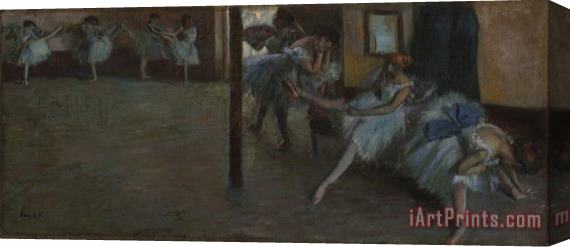 Edgar Degas The Ballet Rehearsal (la Salle De Danse) Stretched Canvas Print / Canvas Art