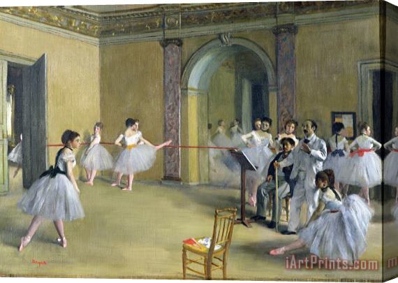 Edgar Degas The Dance Foyer at the Opera on the rue Le Peletier Stretched Canvas Print / Canvas Art