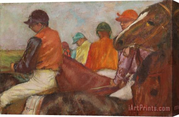 Edgar Degas The Jockeys Stretched Canvas Print / Canvas Art